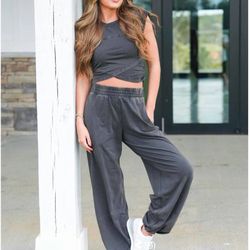 FREE PEOPLE HOT SHOT CROSSOVER TOP AND BOTTOM  Size: S