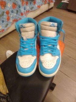 Sour Blue Nike Jordan High tops 10.5