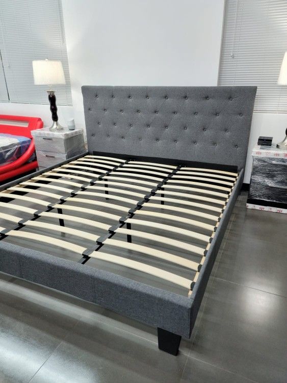 KING platform bed frame come NEW IN BOX mattress sold separately