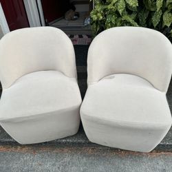 Set Of Two Swivel Chairs 