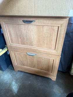 2-Drawer Wood File Cabinet