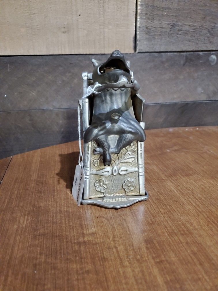 Pig In High Chair 1897 Original Cast Iron Mechanical Bank