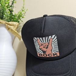 Fashion rock logo baseball cap for men color Black