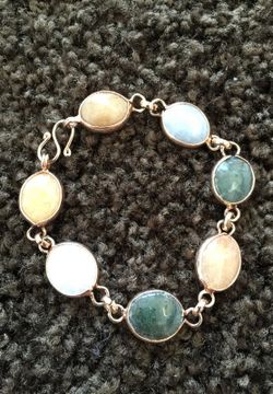 Natural stone with rose gold plated 7”