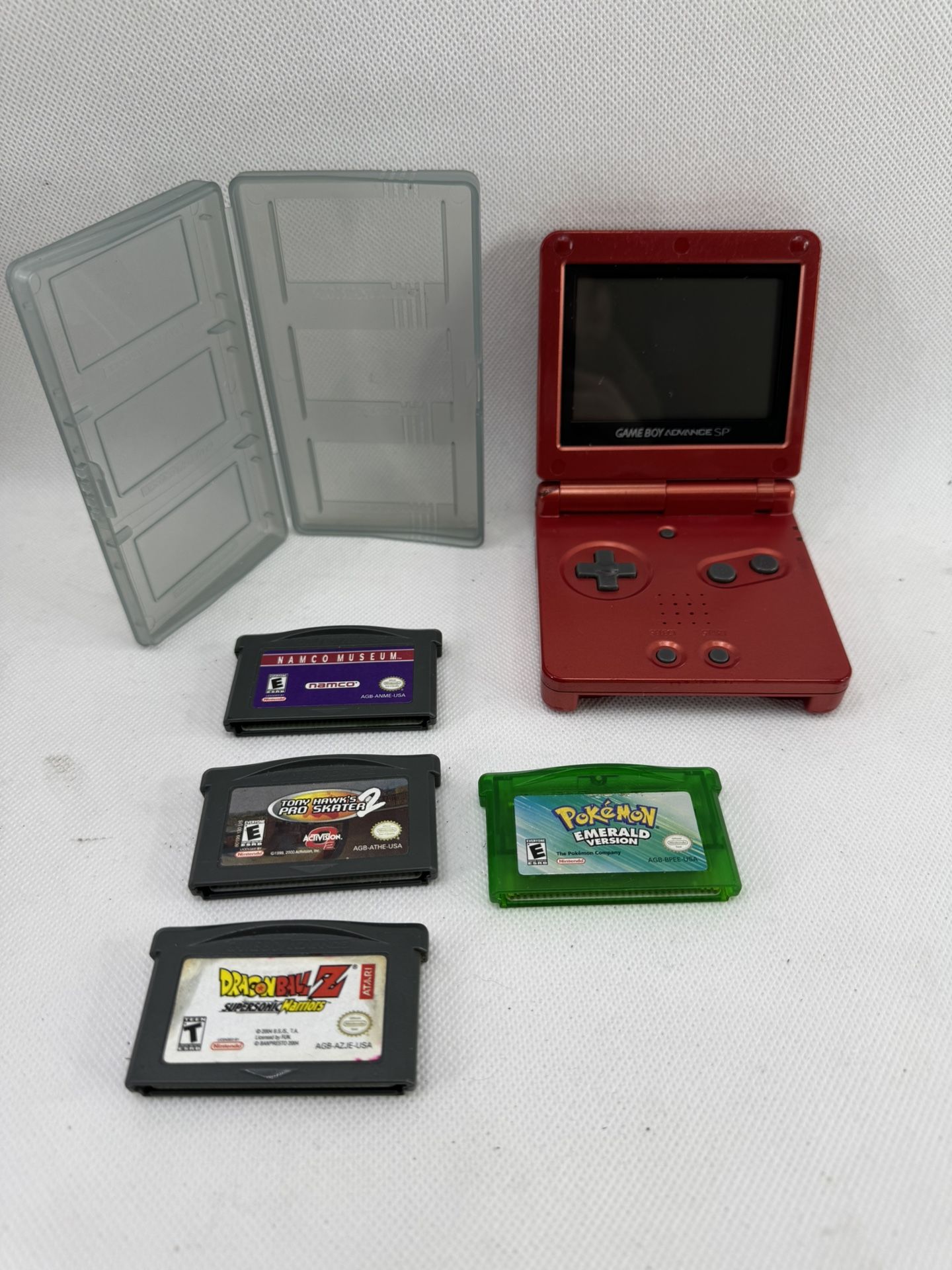 Pokemon: Emerald Version Authentic Nintendo + Game Boy Advance SP Red + 3 Games