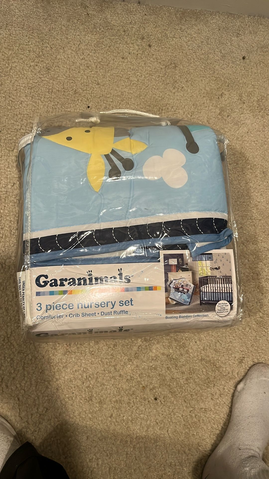 Garanimals Boating Buddies Crib Bedding Set, 3-Piece