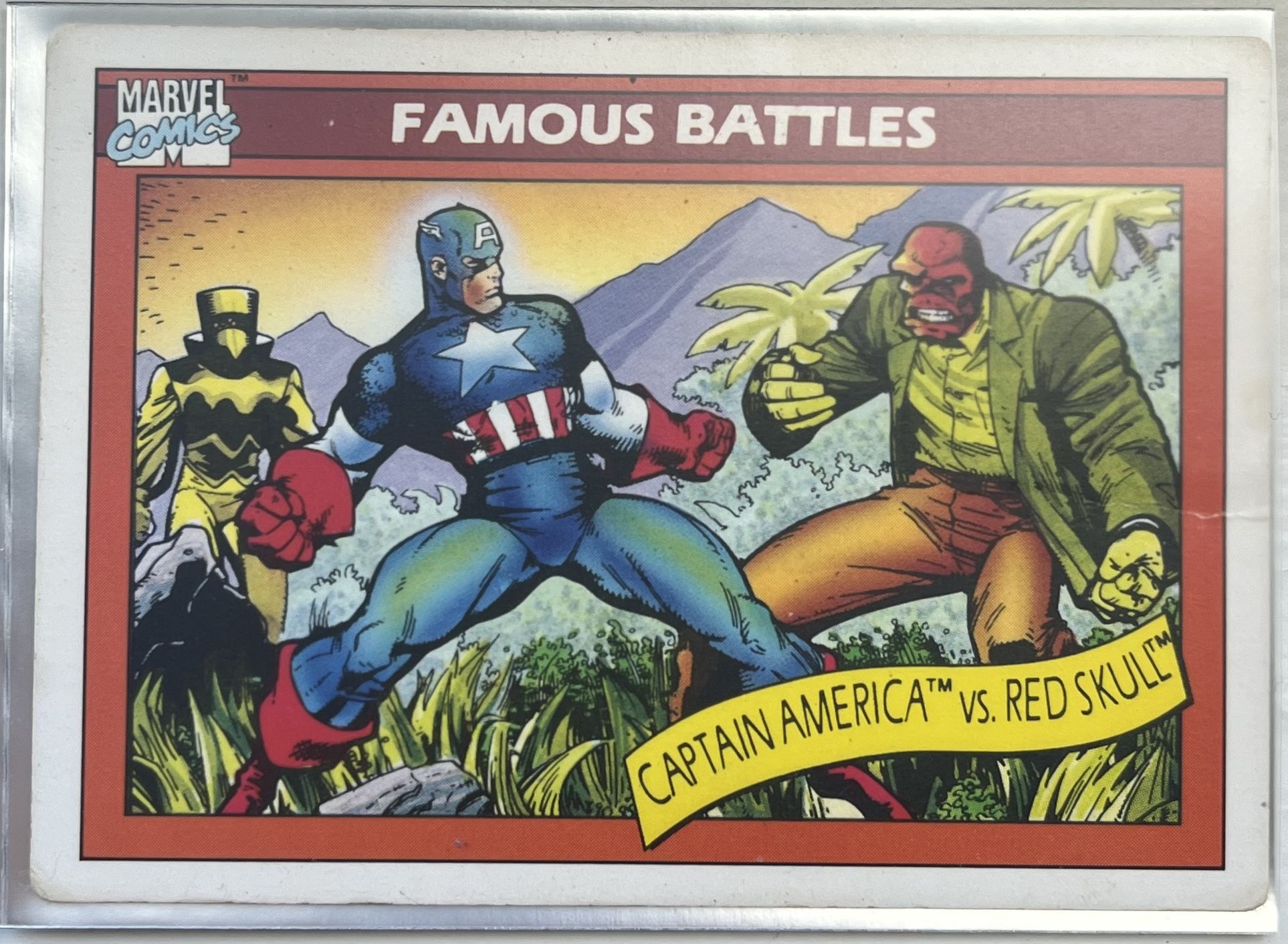 Captain America Versus Red Skull Trading Card 1990