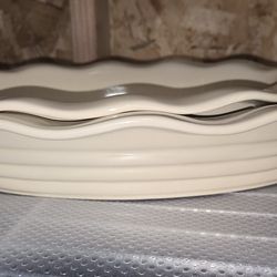 Matching Oval Ceramic Casserole Dishes – 12" & 14"
