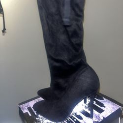 Black Thigh High Heels