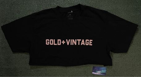 Gv Gallery Gold+Vintage black cropped tee