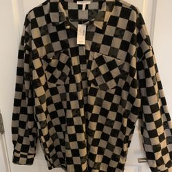 Fleece Long Sleeve Button Up Shirt