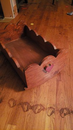 Wooden baby crib