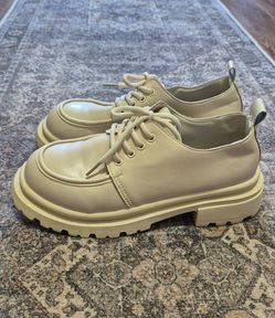 Chunky Oxford Lug-Sole Shoes, 8.5