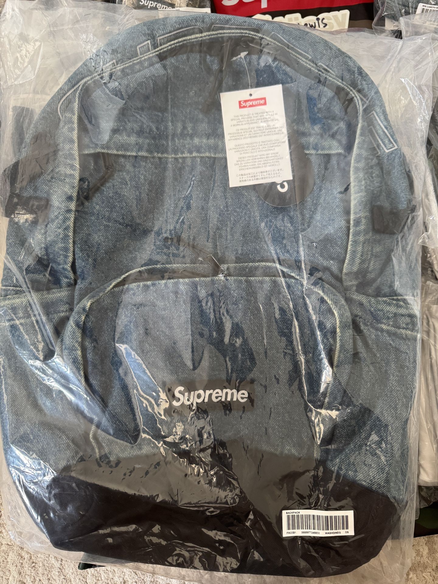 Supreme FW25 Denim Backpack - Brand New