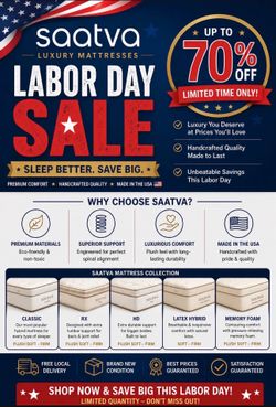 LABOR DAY SAATVA MATTRESS SALE