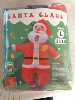 Inflatable Santa Claus Costume Size L