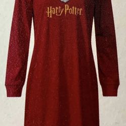 WIZARDING WORLD Harry Potter Hogwarts Houses Pajama Nightgown Sleep Shirt S