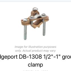 Bridgeport DB-1308 1/2"-1" ground clamp Pack Of 25 