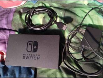 Nintendo switch dock with cords, $50