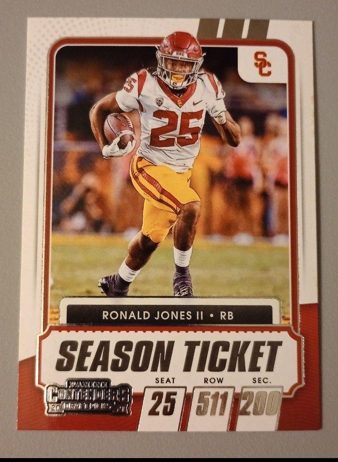 2021 Panini Ronald Jones II Southern California #71 Draft Picks Contenders Season Ticket Football Card Collectible Sports NFL