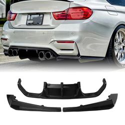 BMW F80 M3 / F82 M4 Rear Bumper Diffuser — Carbon Fiber Look (New)