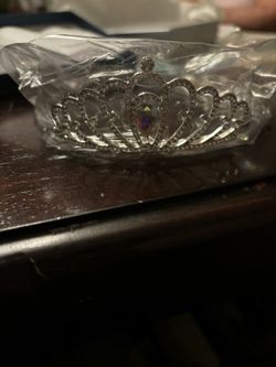 Stainless Steel White Crystal White AB Glass Alloy Iron Tiara