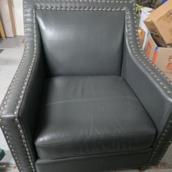 Gray leather chair