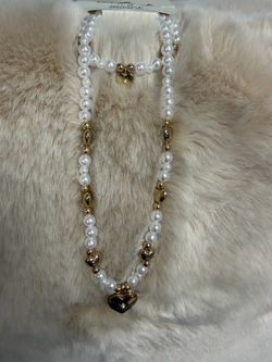 Adorable Pearl Heart Jewelry Set