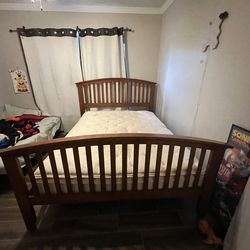 Queen frame and mattress