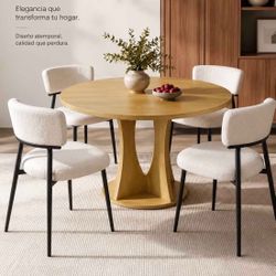 Brand New Round Dining Table With 4 Chairs 