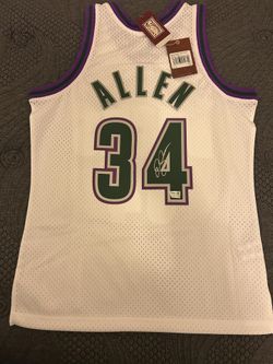 Milwaukee Bucks Ray Allen authentic signed