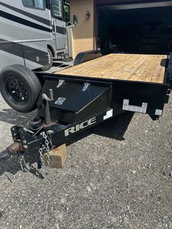 RICE TRAILERS 7x18 Dovetail Car Hauler