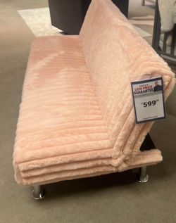 CORDUROY PINK COUCH $200 wrapped and ready to pickup ! Originally $599
