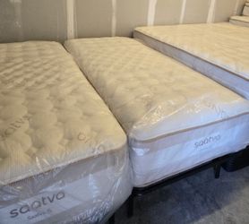 TWIN XL SAATVA ORGANIC PILLOW TOP MATTRESS CLEARANCE SALE