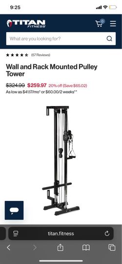 Titan Fitness Wall and Rack Mounted Pulley Tower