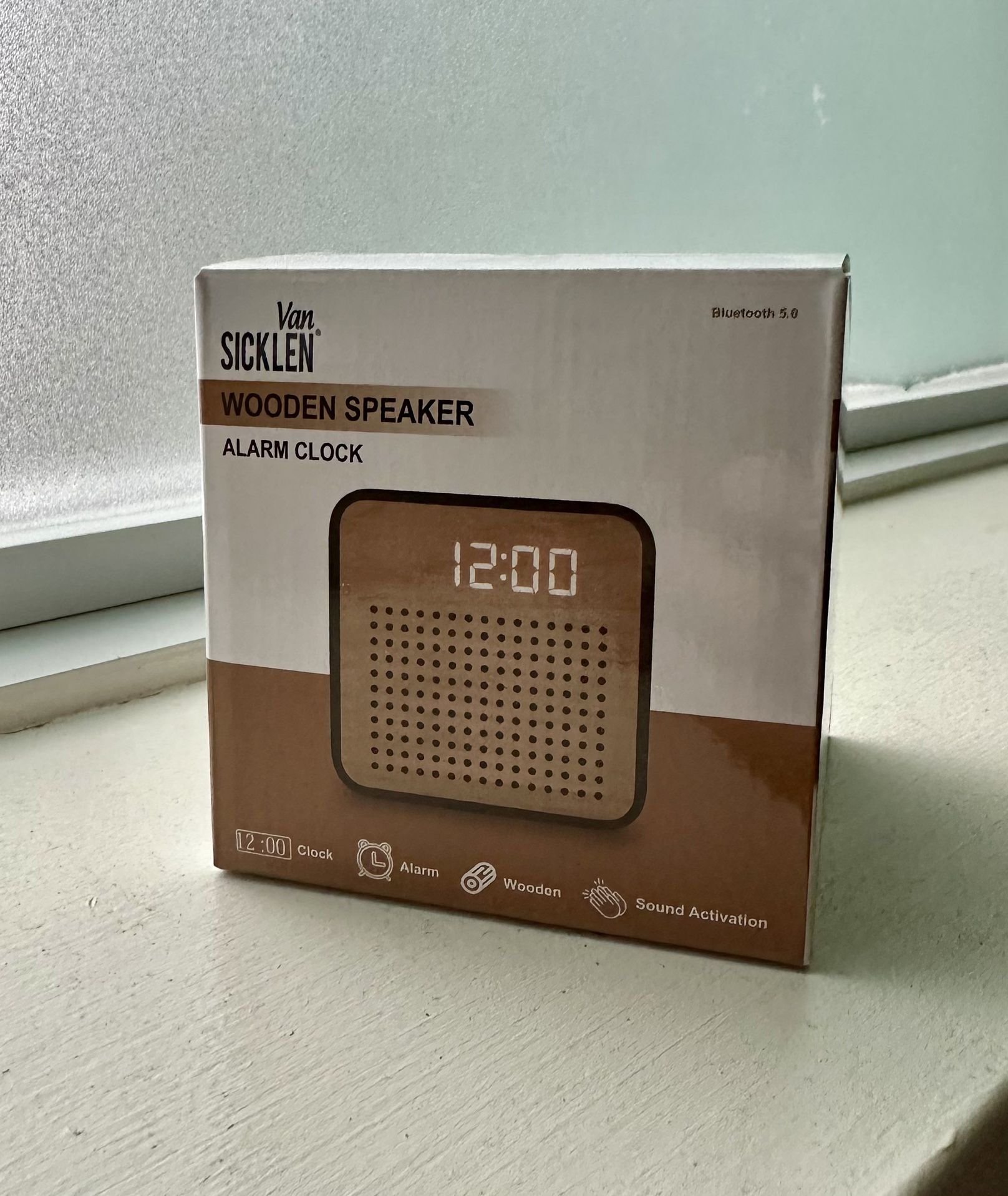 Wooden Speaker Alarm Clock Bluetooth