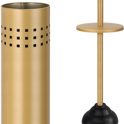 Blue Donuts Toilet Plunger with Holder for Bathroom, Multi Drain Suitable Also for Bathtubs, Quick Dry, Gold