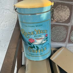Vintage Rose Coffee Bud Container 