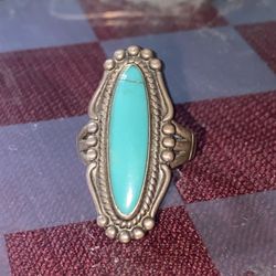 Vintage Navajo Sterling Silver Baby Blue Turquoise