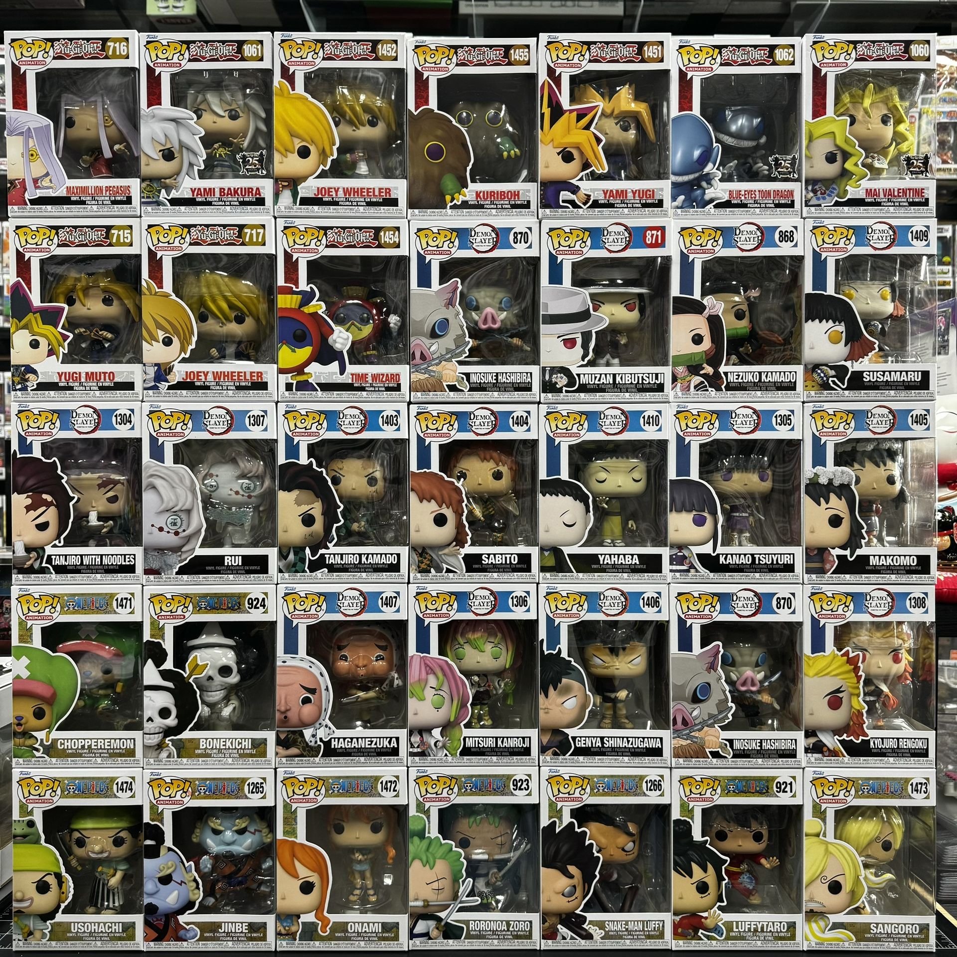 Anime Funko Pops One Piece Demon Slayer