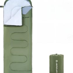 Jeaouia Sleeping Bags for Adults Backpacking Lightweight Waterproof, Green