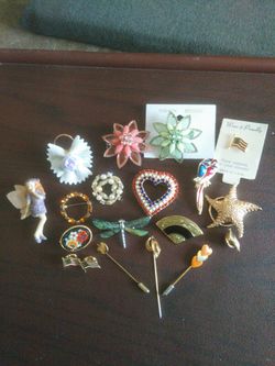 Variety Of Pins & Brooches