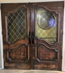 Distressed Real Wood Double Doors