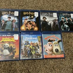 7 Brand new sealed Family/kid friendly Blu-ray movies Zootopia,Harry Potter, Kung Fu Panda, etc