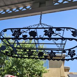 Sweet Good Looking Ceiling Wrought Iron Pot Rack - Great Condition 