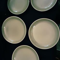 Russel Wright Oyster Gray Iroquois Casual Salad Plates & Bread Plates