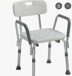 Adjustable Shower Chair with Arms and Back