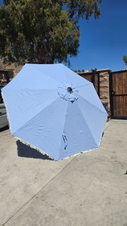 Hampton bay 9ft aluminum market crank and auto-tilt patio umbrella