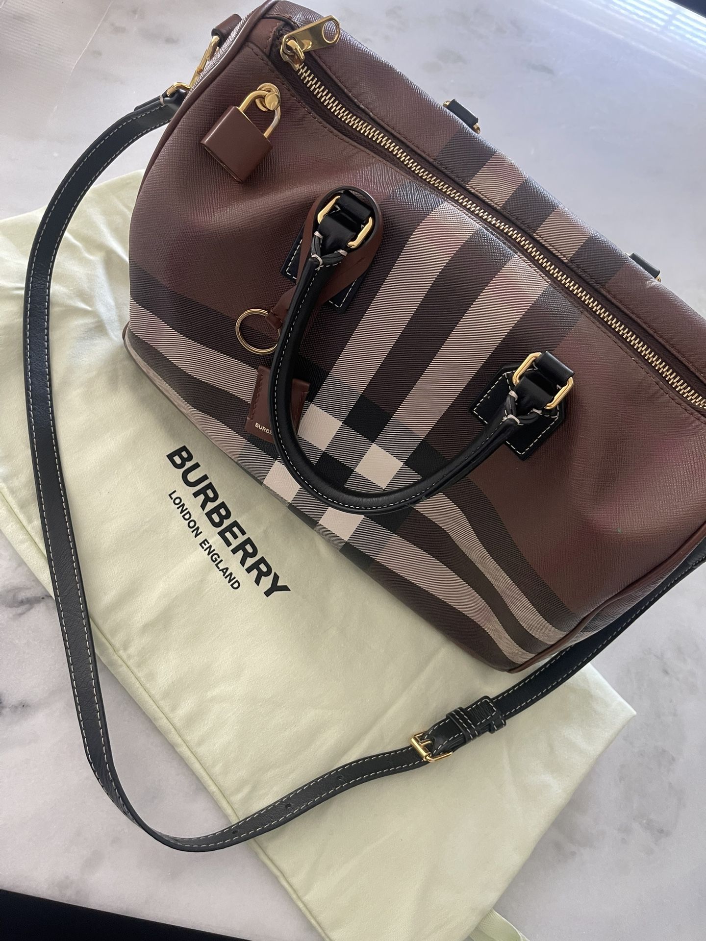 Burberry Handbag ( Md Bowling Bag Cl5)