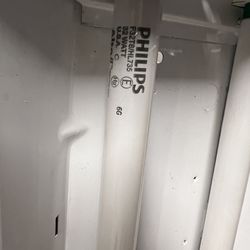 Fluorescent shop lights 2 x 4 feet, set of two